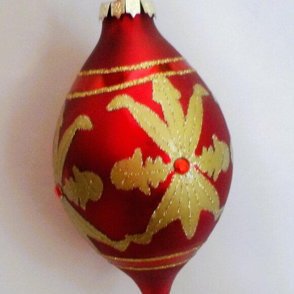 Christmas Glass Ornaments Hand Decorated Set (9 piece)- NEW - Picture 13 of 15